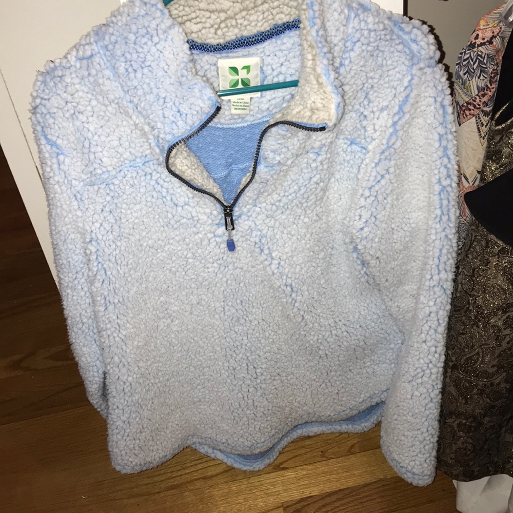 Blue jacket pull over